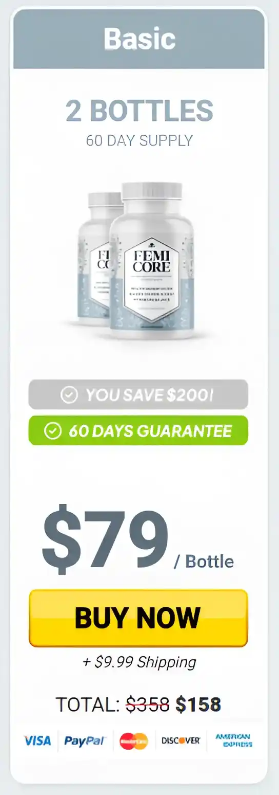 FemiCore 2 bottles  pricing